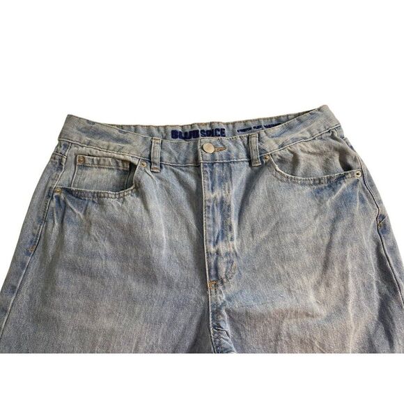 Blue Spice Premium Jeans Women 11 Distressed Denim Ripped Knee Light Wash Casual - Picture 3 of 10